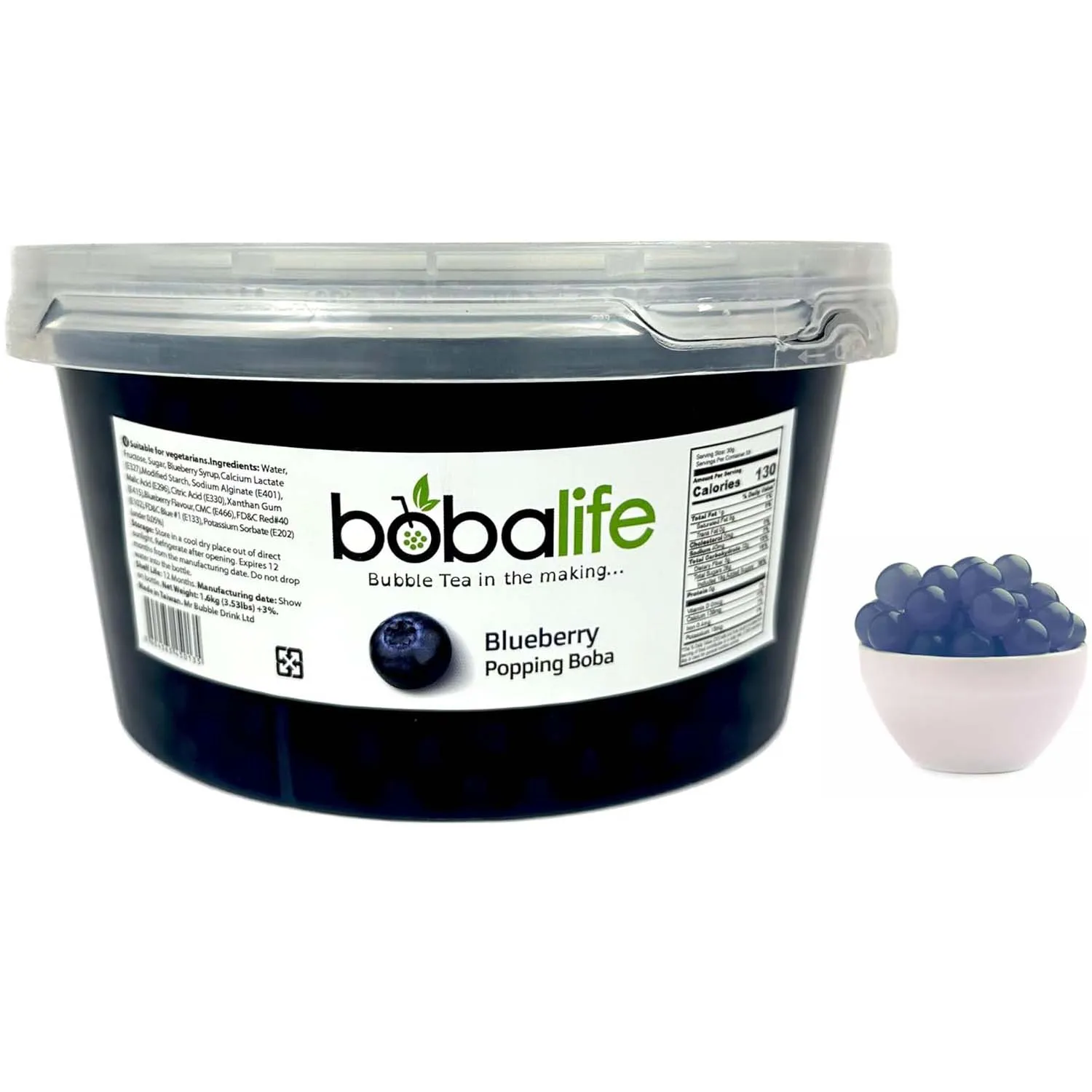 Blueberry Popping Boba Balls (1.6kg)