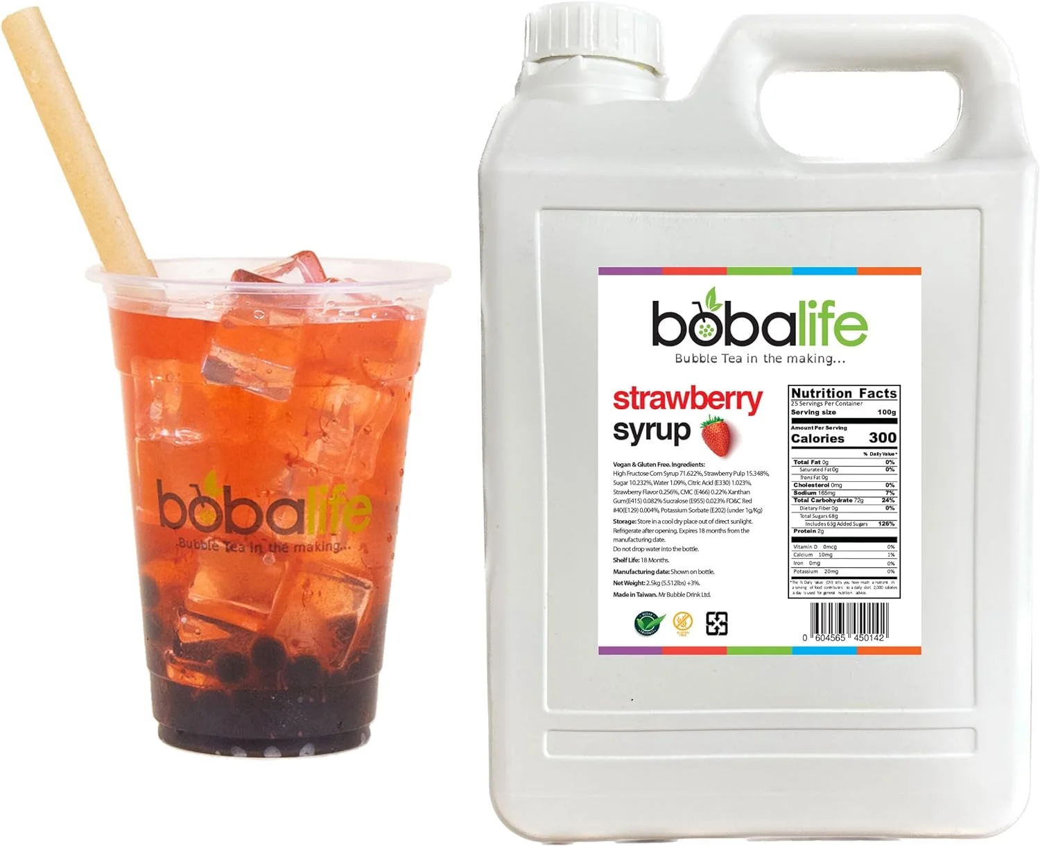 Bubble Tea - Strawberry Syrup (2.5kg)