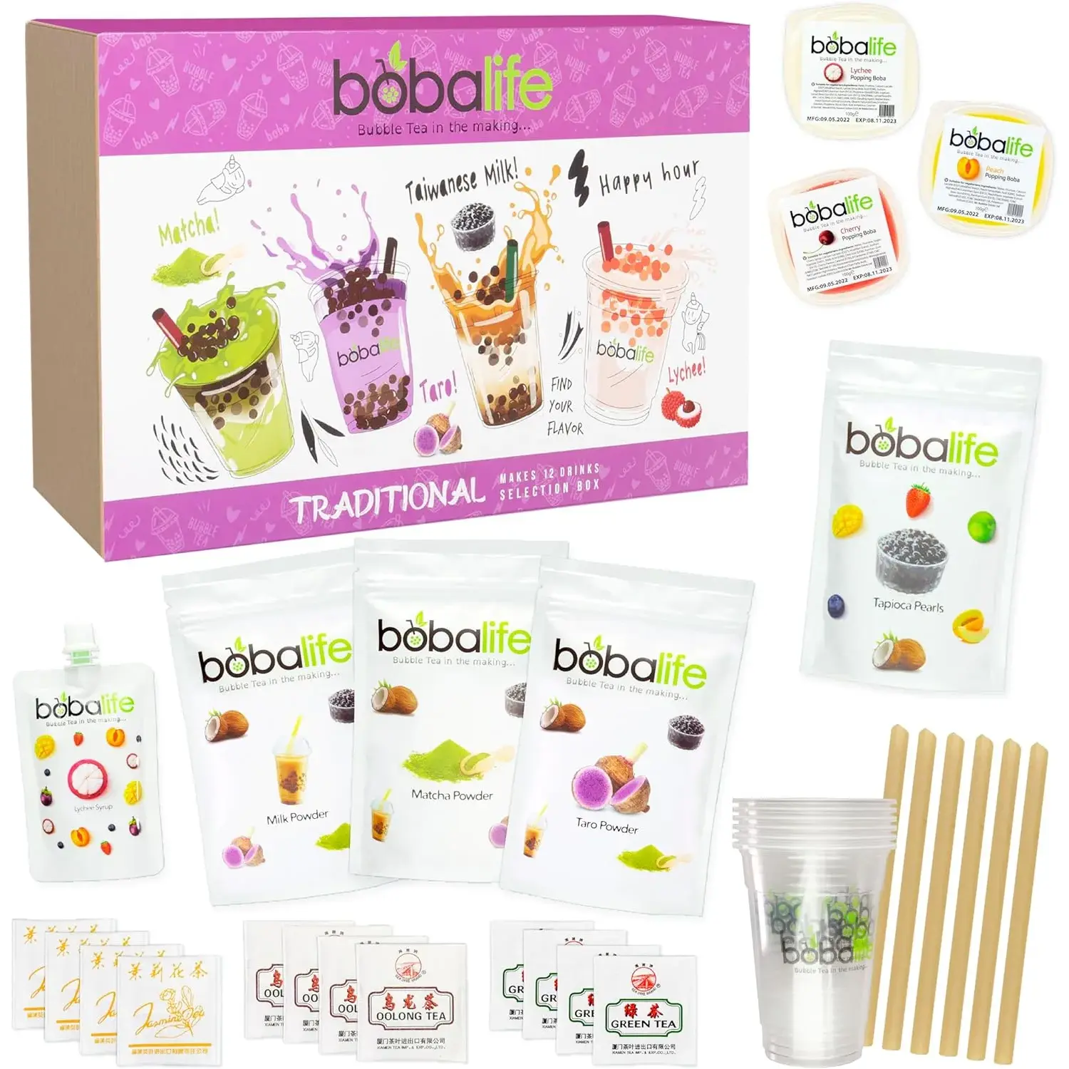 Bubble Tea Gift Set - Large Traditional Box