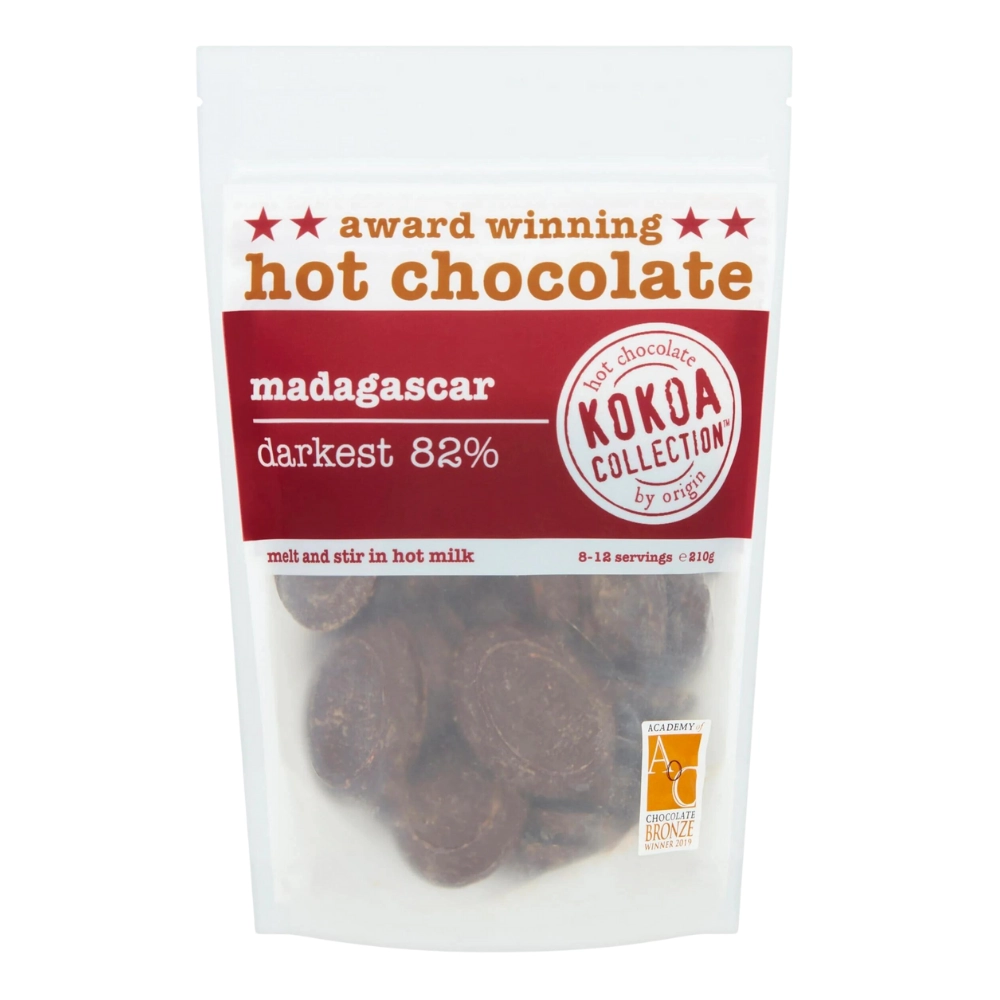 Kokoa Collection (210g) - Madagascar (82% Cocoa) Hot Choc Tablets - Or