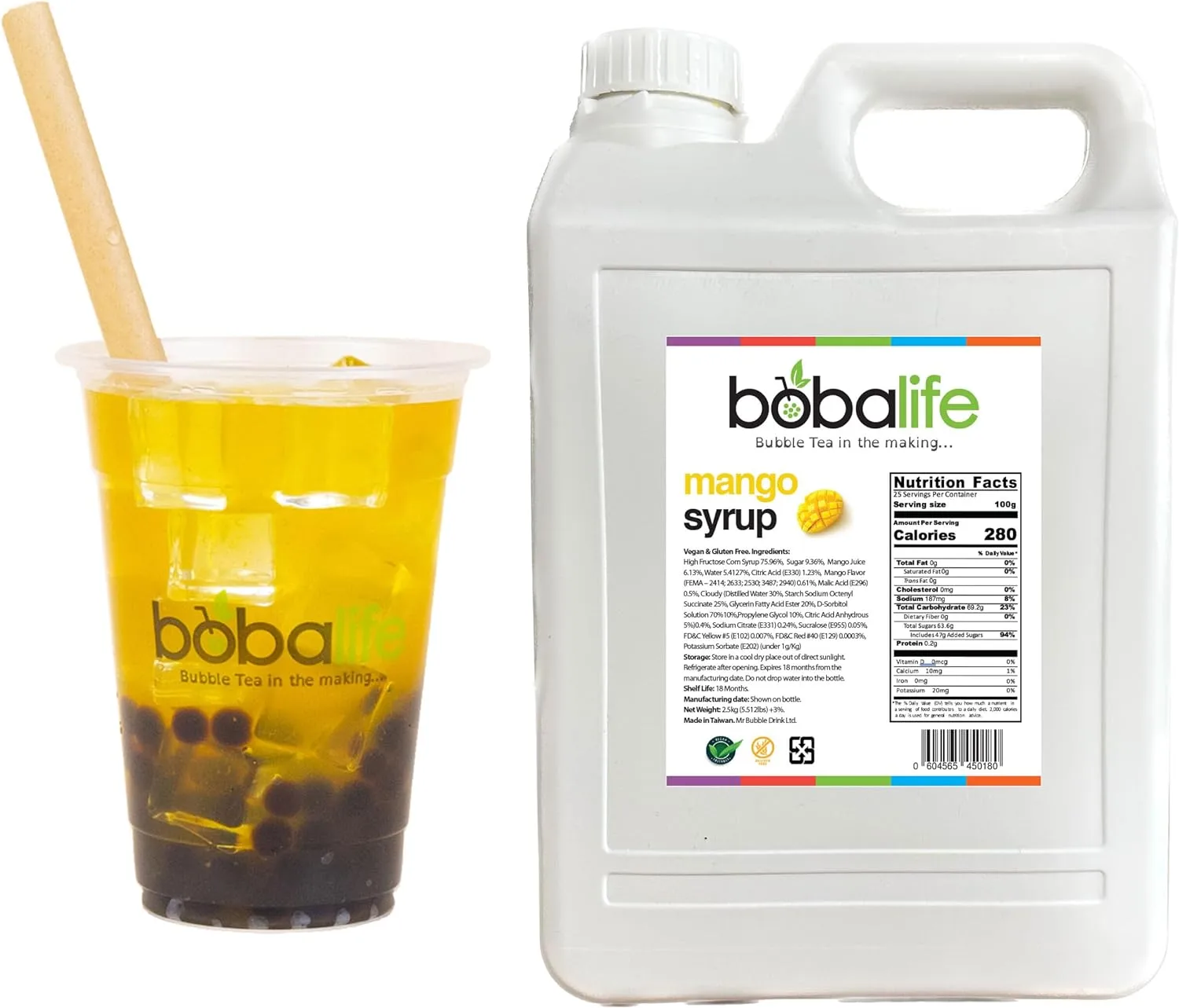 Bubble Tea - Mango Syrup (2.5kg)