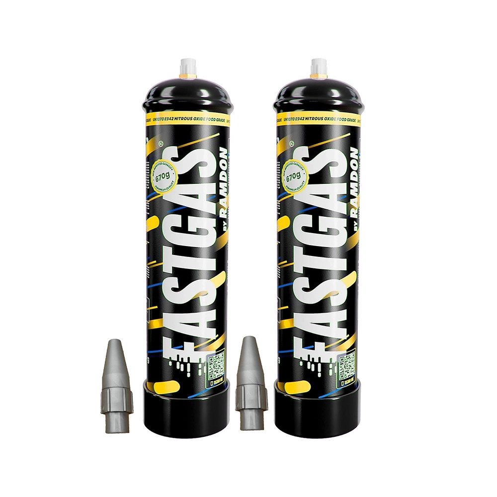 Fast Gas Cream Chargers x 2 (670g N2O)