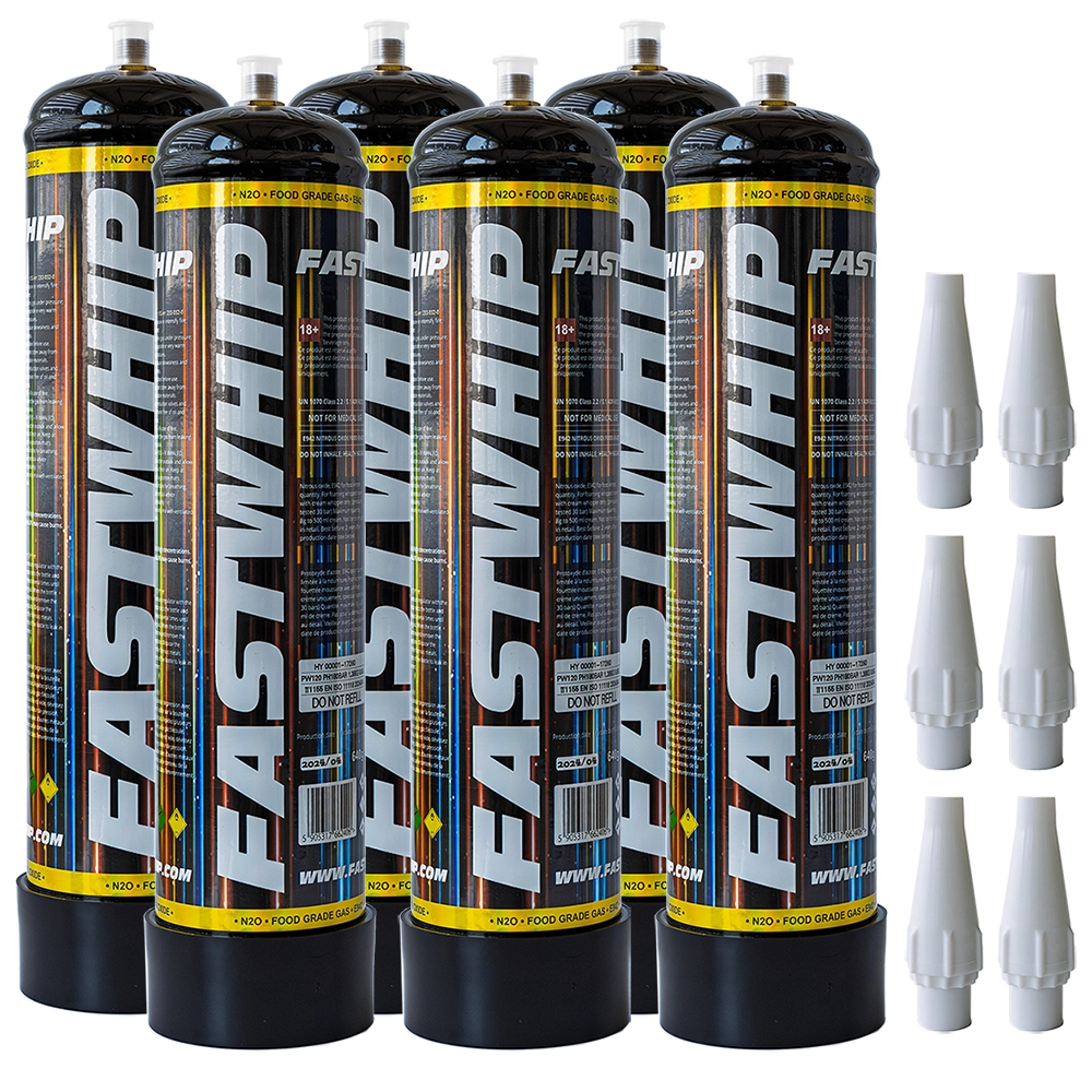 Cream Chargers by Fast Whip (640g N2O) Case of 6 - Business Only