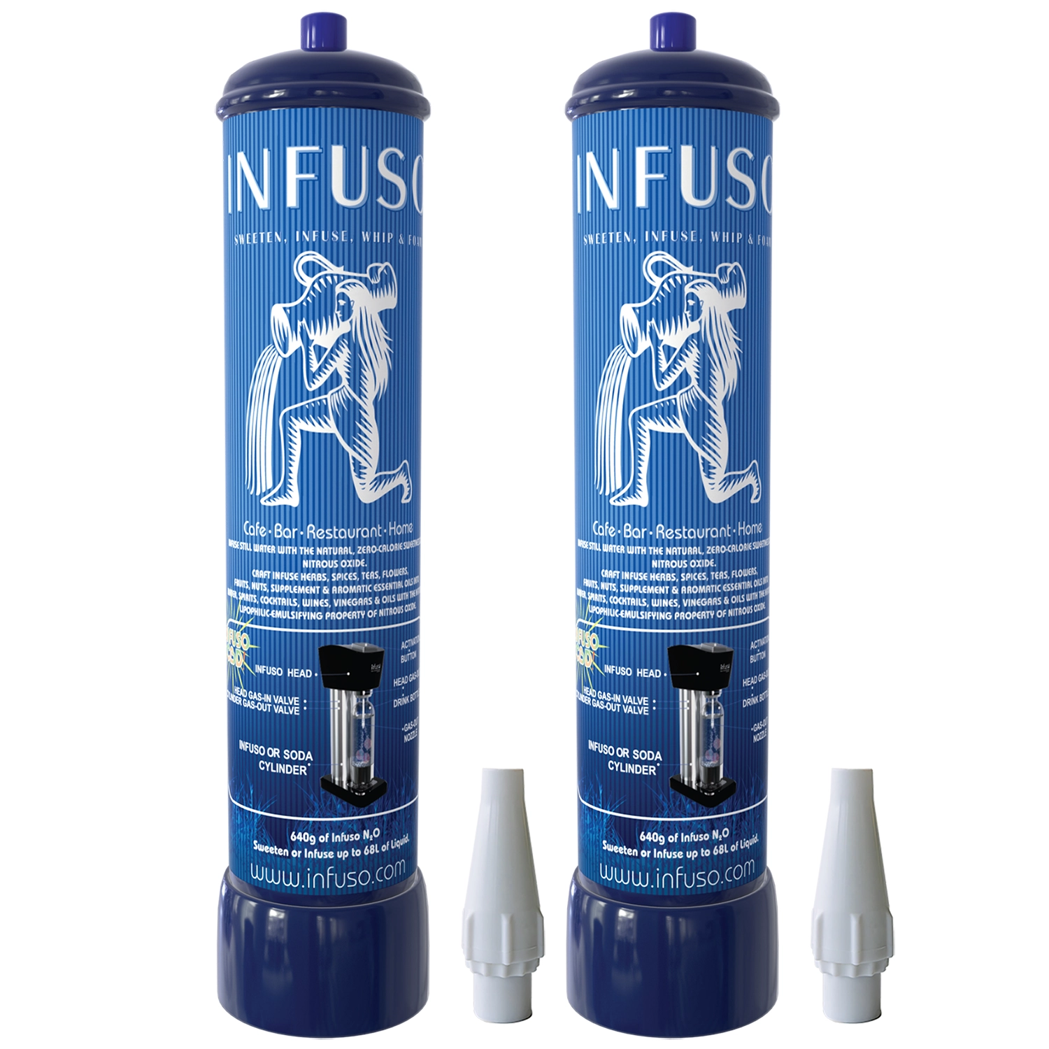 Cream Chargers by     Infuso Whip x 2 (640g N2O)