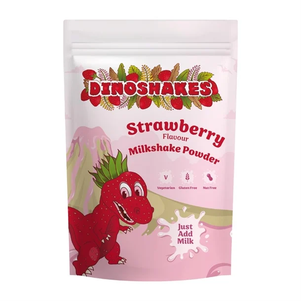 Milkshake Powder - Dinoshakes Strawberry (1kg Bag)